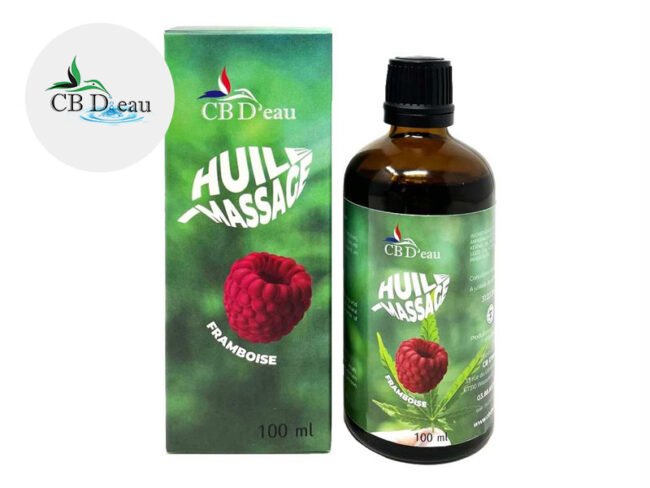 Huile de massage chanvre et framboise CBDeau