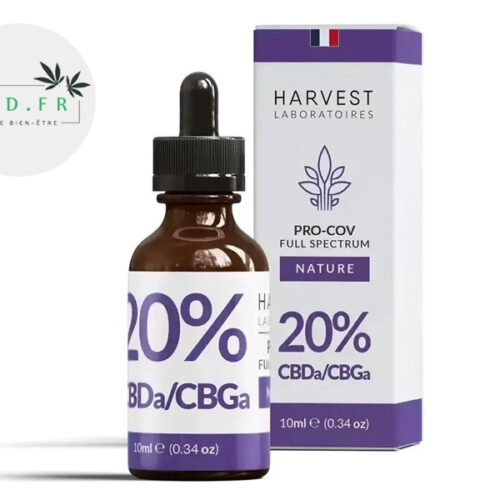 Huile CBD 20% Bio CBDa CBGa (10ml) - Harvest Laboratoires