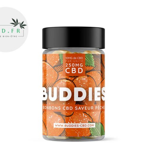 Bonbon classique Pêche CBD 10% - Buddies