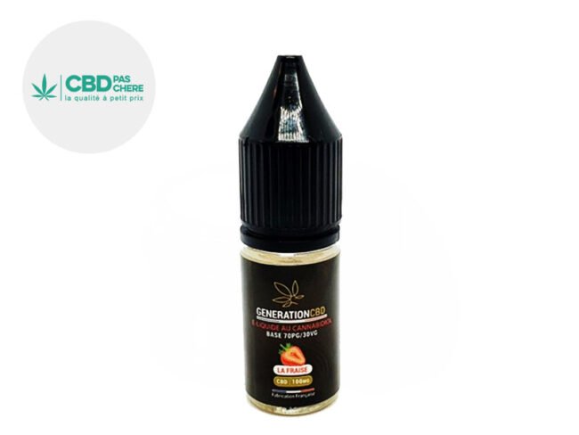 E liquide Fraise CBD (100mg) - GenerationCBD