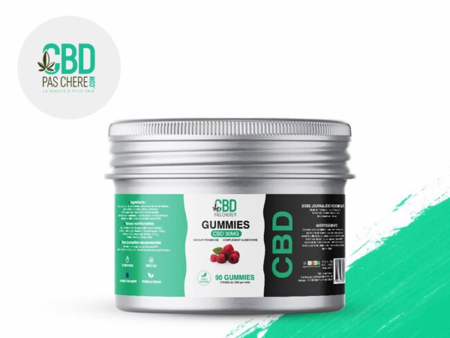 Gummies Framboise CBD 30% - CBD Pas Chère