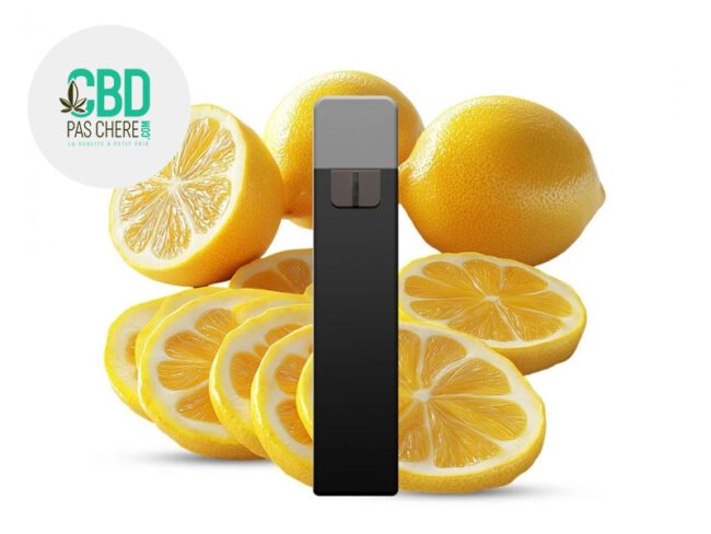 Puff Citron 95% CBD (jetable) - CBD Pas Chère