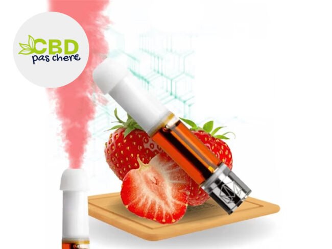 Puff Fraise 2% nicotine (rechargeable) - PRT Lab - Cannanews.fr