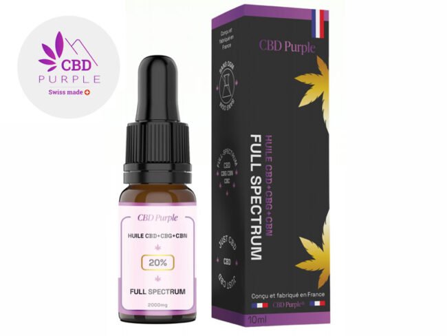 Huile CBD+CBG+CBN 20% Bio (10ml) - CBD Purple