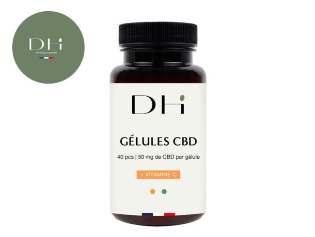 Gélules CBD 50mg Vitamine C - Deli Hemp