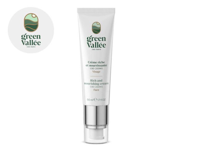 Crème CBD Nourissante Visage Green Vallée