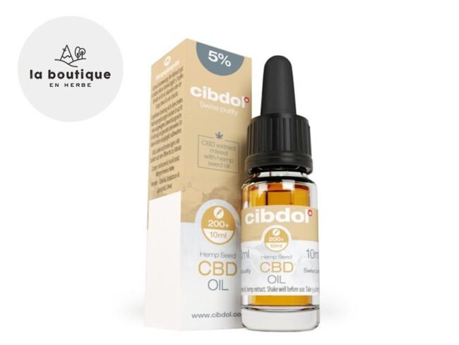 Huile CBD 5% Bio Graines de chanvre (10ml) - Cibdol