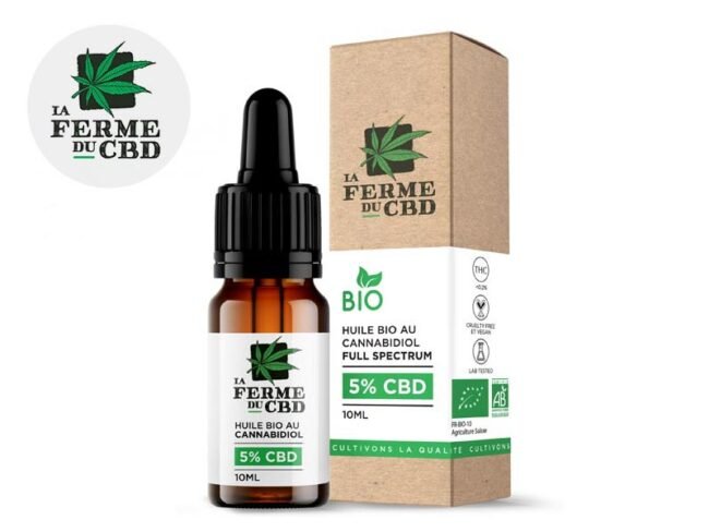 Huile CBD 5% Bio (10ml) - La Ferme du CBD