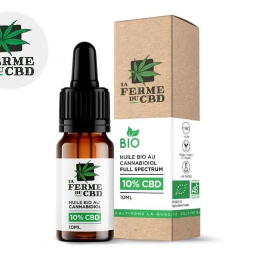 Huile CBD 10% Bio (10ml) - La Ferme du CBD
