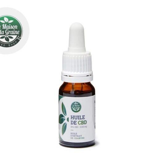 Huile CBD 15% Bio (10ml) - La Maison De La Graine