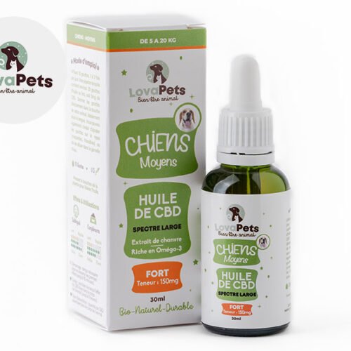 Huile CBD Chien 5% LovaPets 30ml