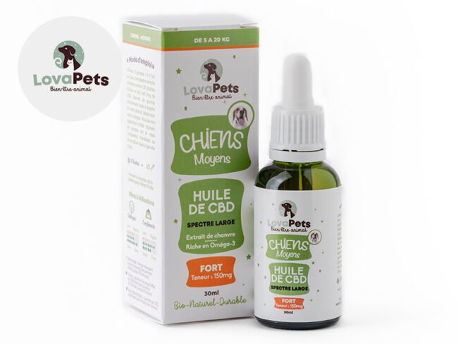 Huile CBD Chien 5% LovaPets 30ml