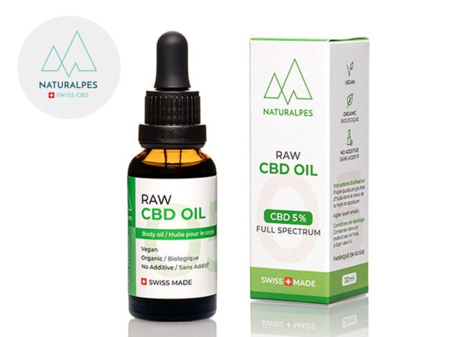 Huile CBD 5% Bio Raw (10ml) - Naturalpes