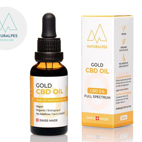 Huile CBD 5% Bio Gold (10ml) - Naturalpes