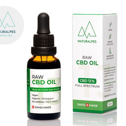 Huile CBD 13% Bio Raw (10ml) - Naturalpes