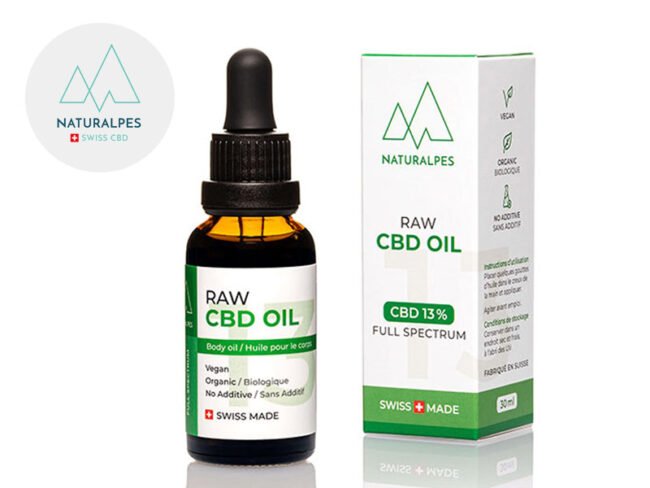 Huile CBD 13% Bio Raw (10ml) - Naturalpes