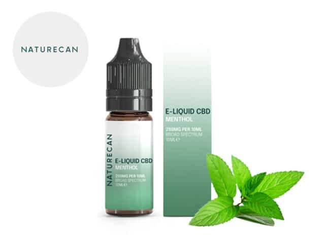 E liquide Menthol CBD (250mg) - Naturecan