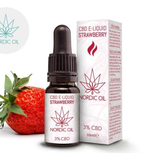 E liquide Fraise CBD (300mg) - Nordic Oil