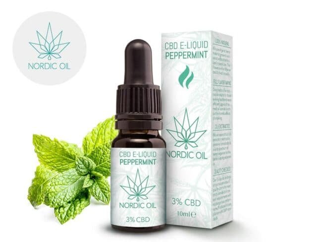 E liquide Menthe Poivrée CBD (300mg) - Nordic Oil