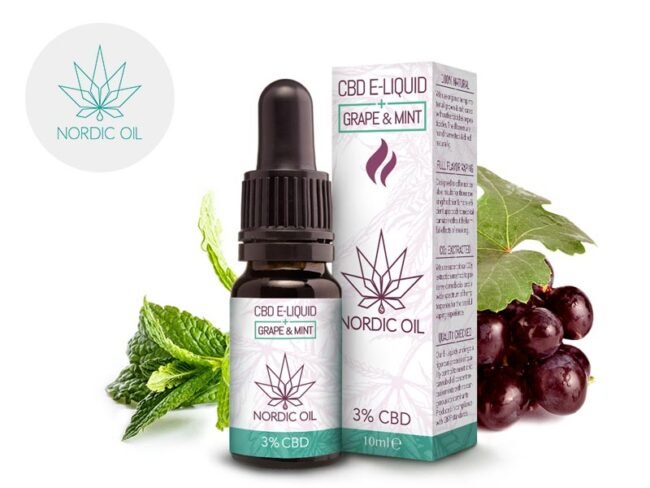 E liquide Raisin et Menthe CBD (300mg) - Nordic Oil