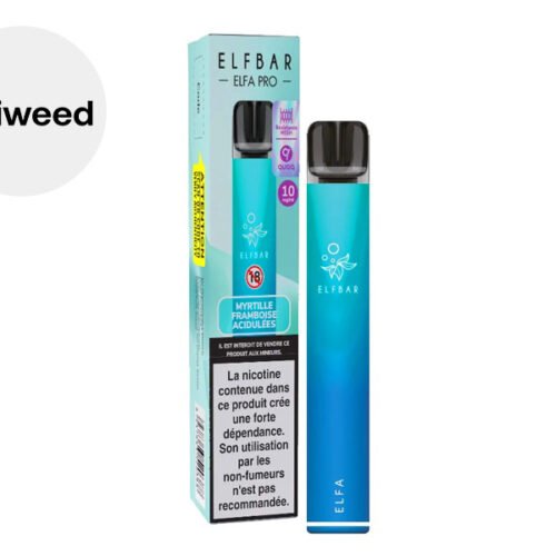 Puff Myrtille 1% nicotine (rechargeable) - Elfabar