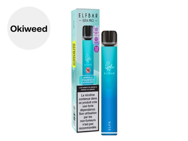 Puff Myrtille 1% nicotine (rechargeable) - Elfabar