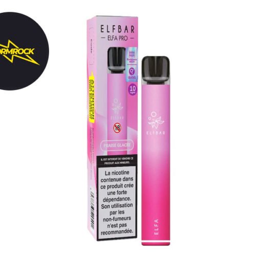 Puff Fraise 1% nicotine (rechargeable) - Elfabar