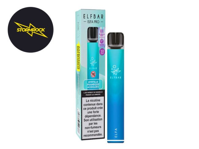Puff Myrtille 1% nicotine (rechargeable) - Elfabar