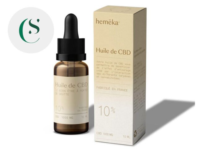 Huile CBD 10% Bio (10ml) - Hemēka