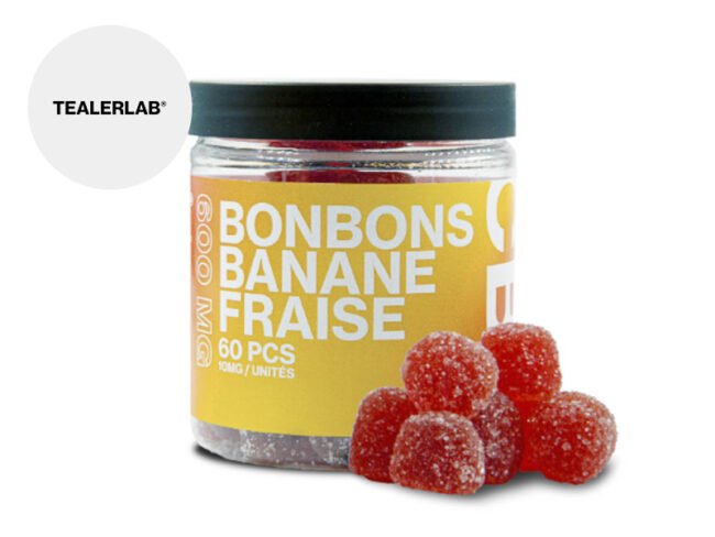 Bonbon acidulé CBD 10% Fraise - TealerLab